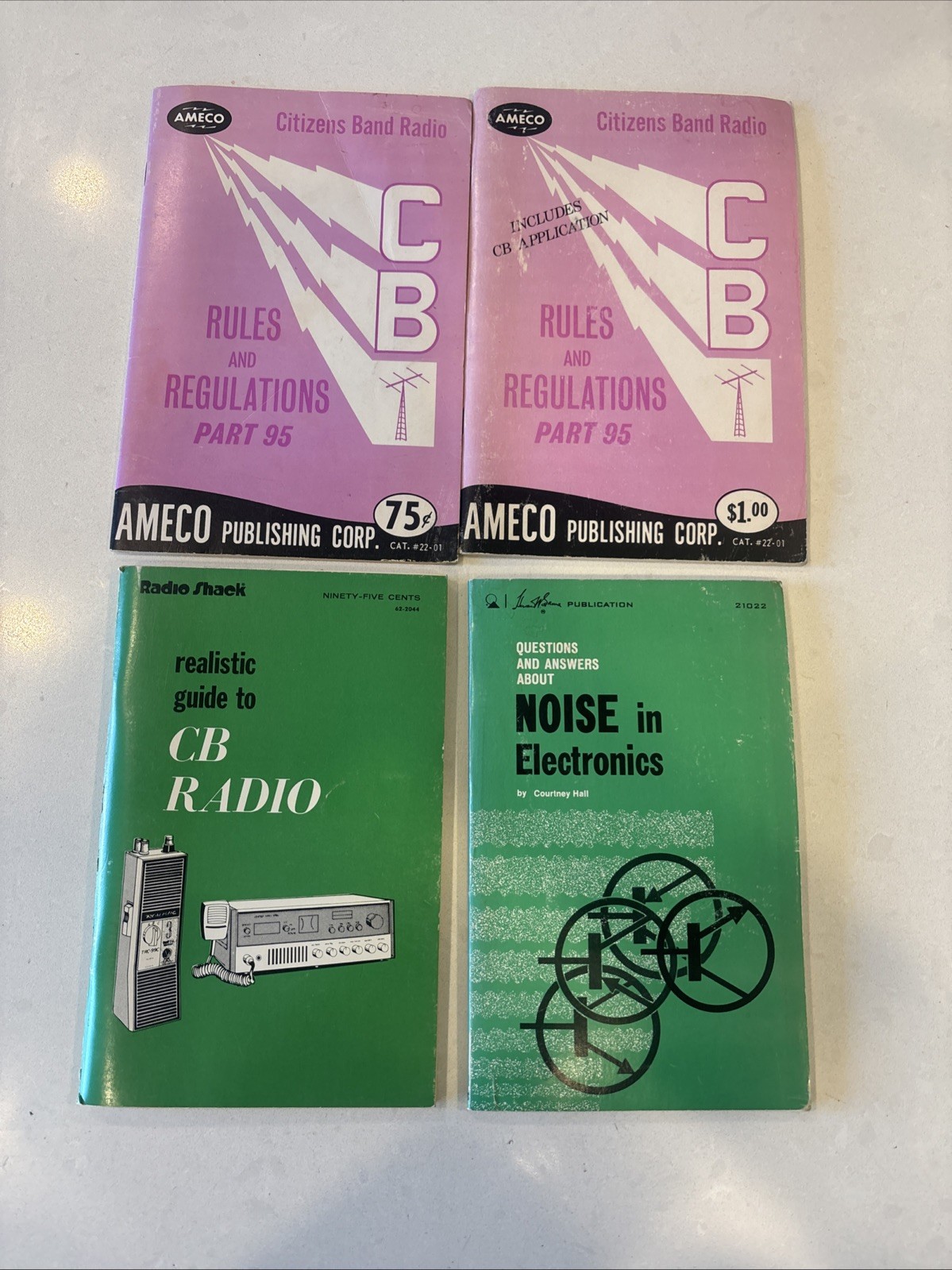 Lot of 3 CB Radio Books 1970s AMECO, RADIO SHACK, COURTNEY HALL