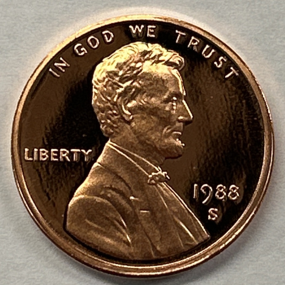 1988 S Proof Lincoln Cent from Proof Set