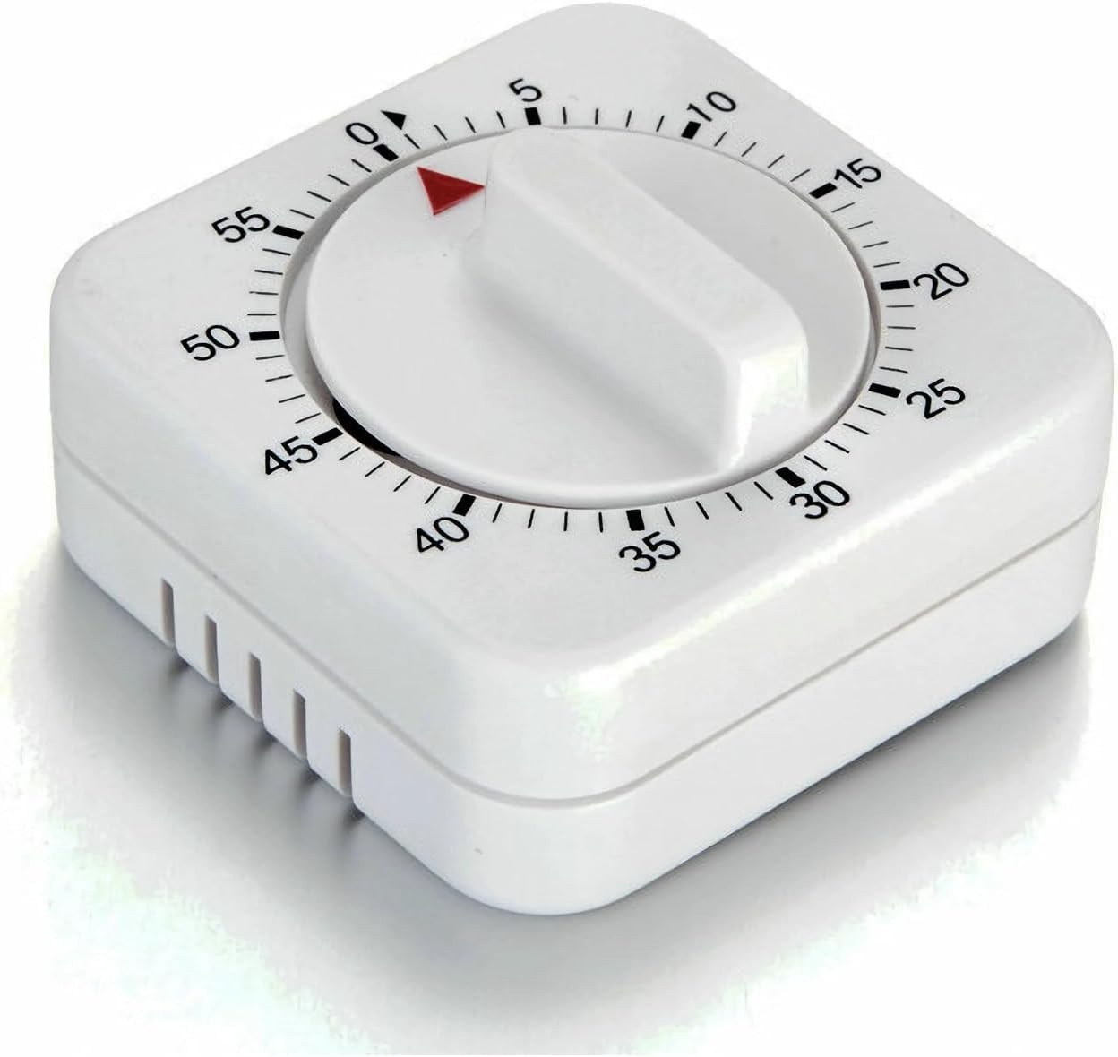 Square 60 Minute Mechanical Kitchen Timer - Visual Kitchen Cooking Timer Clock w