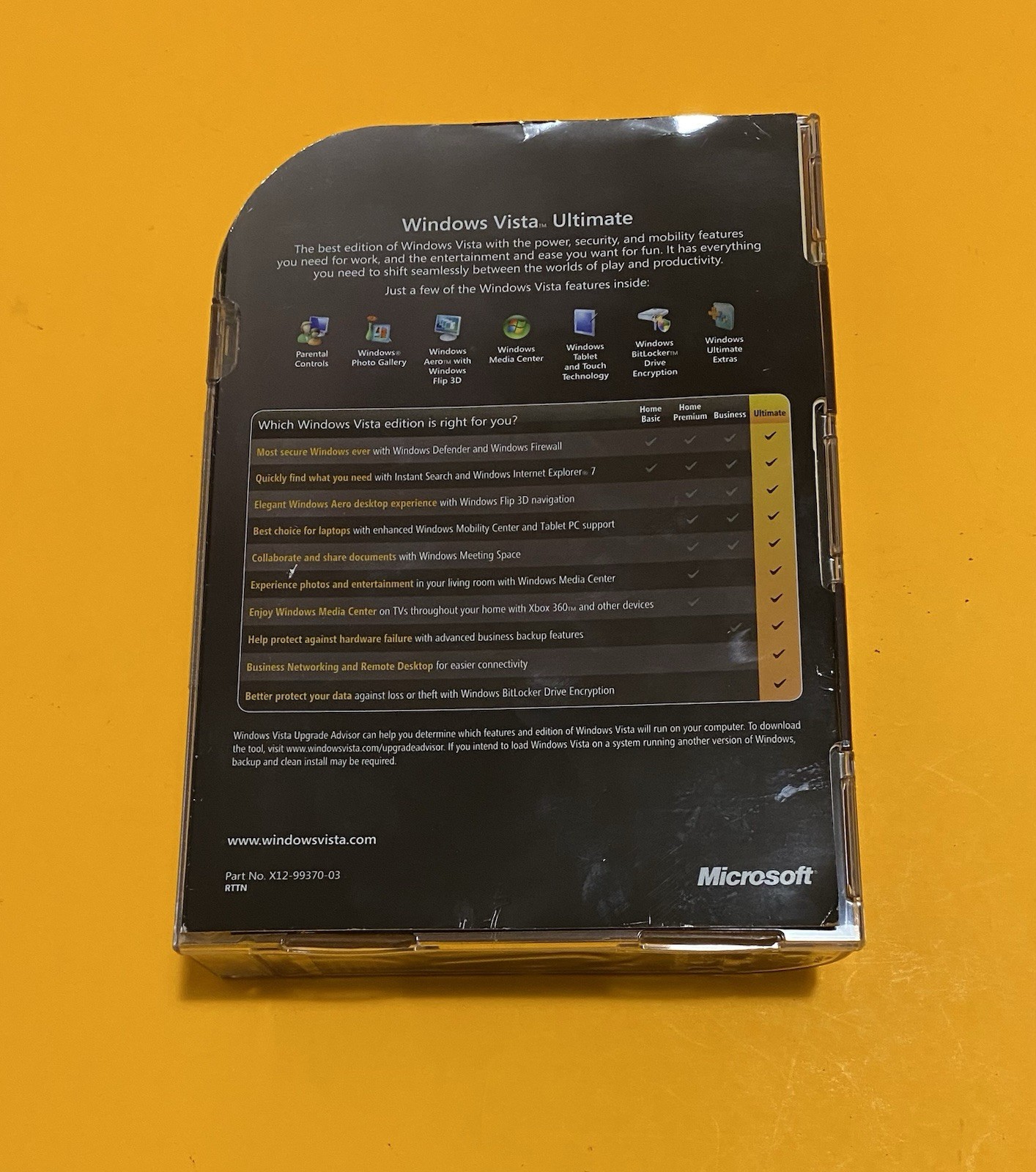 Microsoft Windows Vista Ultimate Full 32 Bit & 64 Bit DVDs =NEW SEALED BOX=