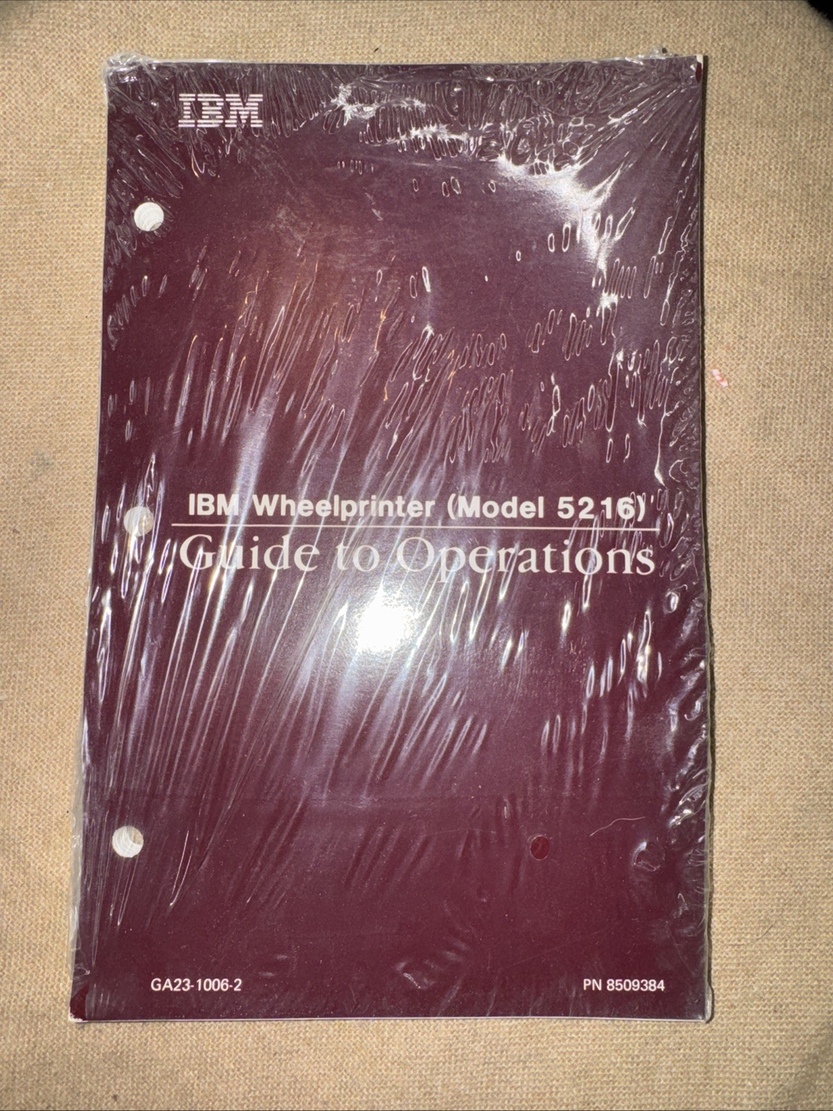 IBM Wheelprinter Model 5216 Guide To Operations New Manual 8509384