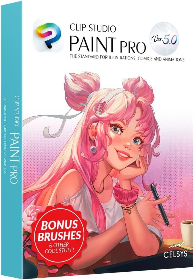 CLIP STUDIO PAINT PRO VERSION 5 - New Retail Packaging, Win/Mac