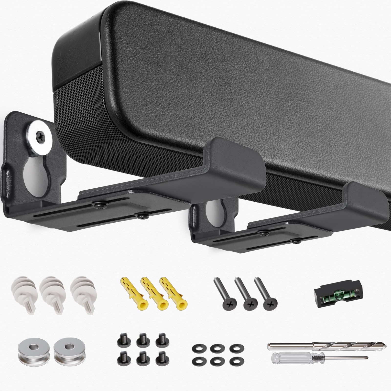 AENTGIU Soundbar Mount Under TV, Adjustable Sound bar Wall Mount Bracket with...