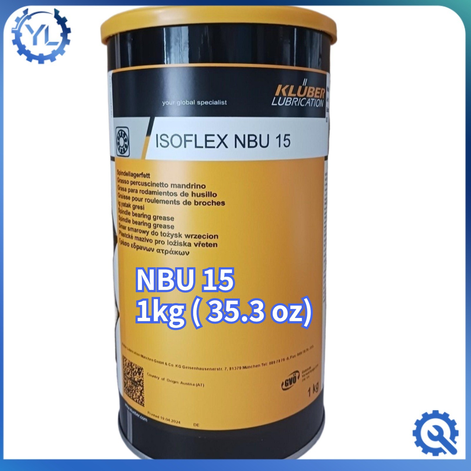 KLUBER 1kg ( 35.3 Oz) Lubrication ISOFLEX NBU 15 Grease Free Ship New Free Ship