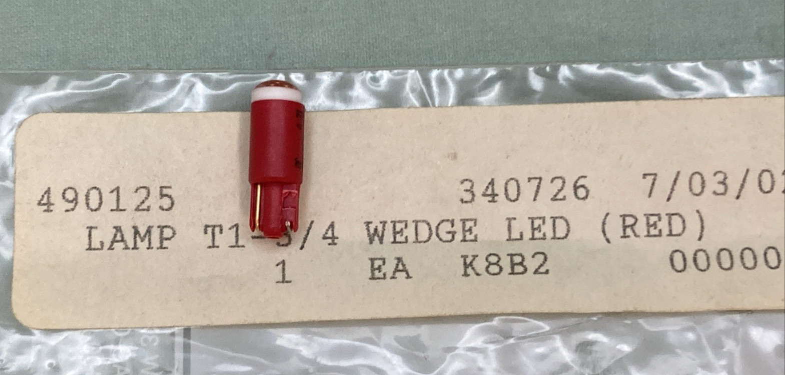 NEW REPLACES STOELTING 490125 LED Lamp Wedge, Red, 4231