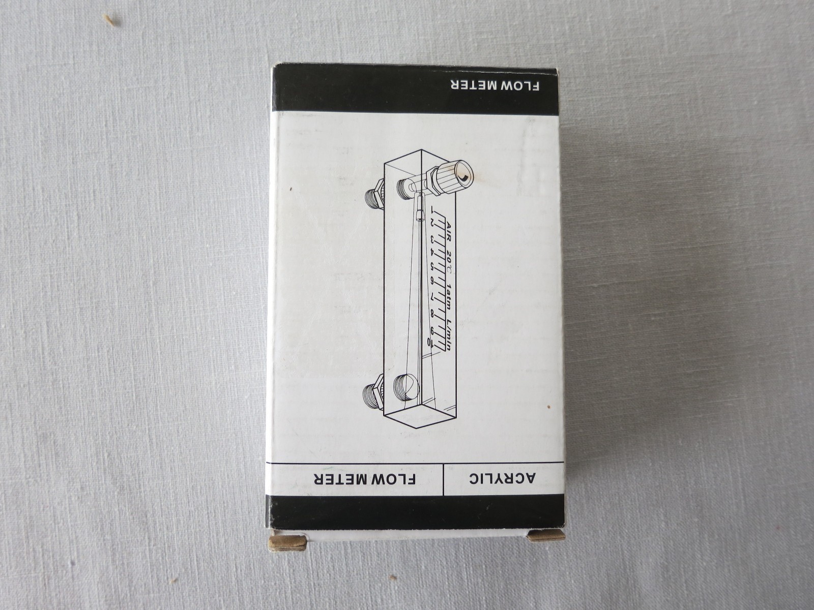 Acrylic Flowmeter 2-20 with Control Valve, New