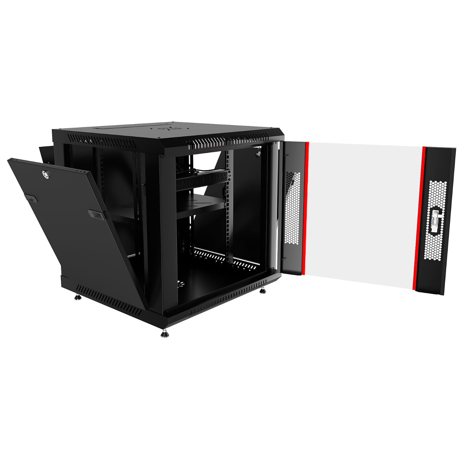9U Wall Mount Server Rack Network Cabinet Data AV 24-inch Depth Locking Enclosur