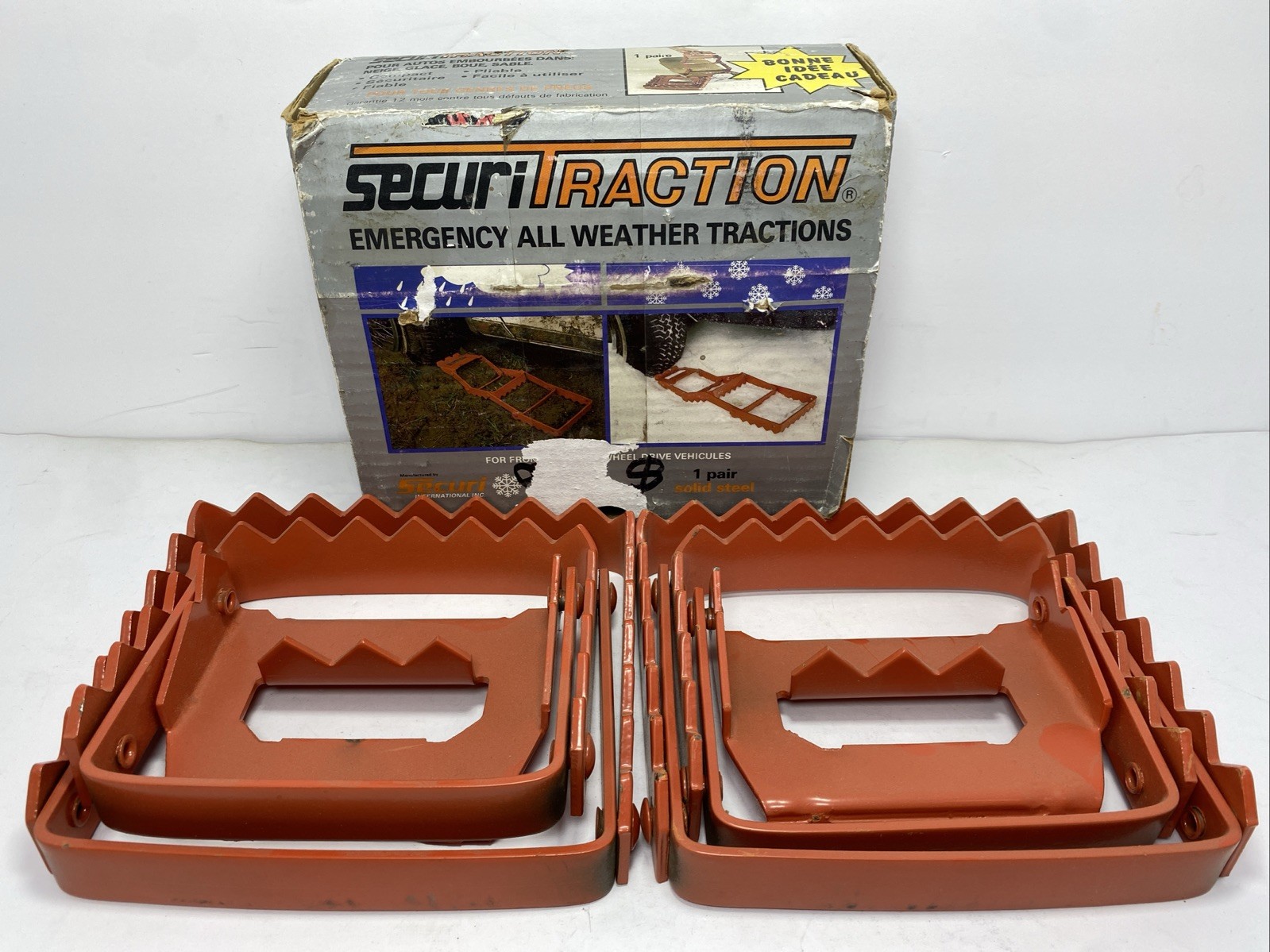 Securi Traction 1 Pair of (2) Emergency All Weather Steel Compact Tire Tractions