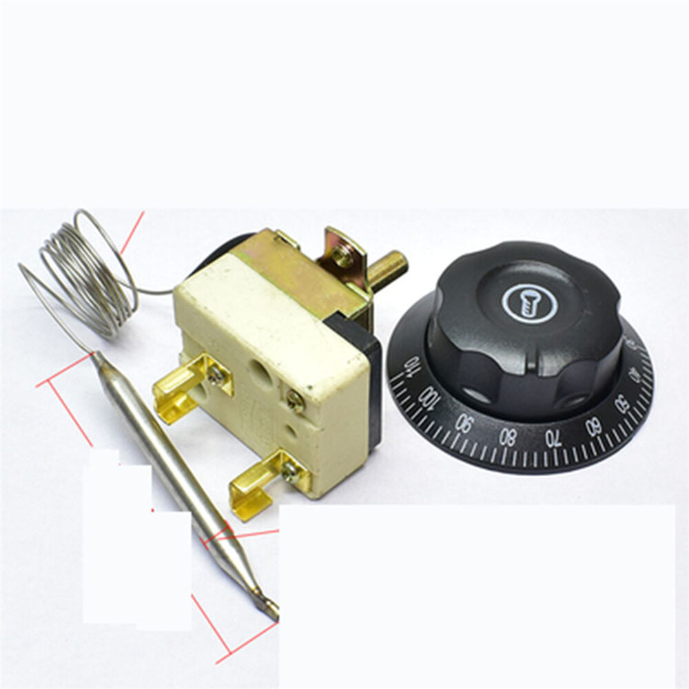 Electric Oven Thermostat Adjustable Temperature Controller Switch 50-300°C 2-Pin