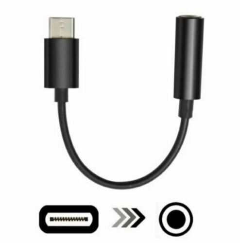 Universal USB Type C to 3.5mm AUX Headphone Adapter Jack Cable For Android Black