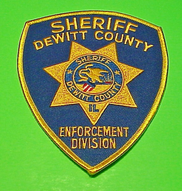 DEWITT COUNTY  ILLINOIS  IL  5"  SHERIFF  SHOULDER PATCH   FREE SHIPPING!!!