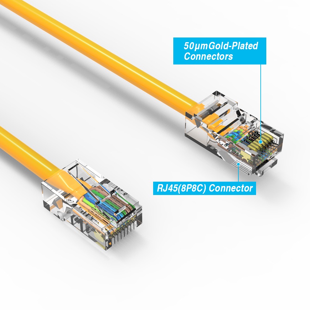 5Ft CAT6 UTP Ethernet Network Non Booted Cable Yellow