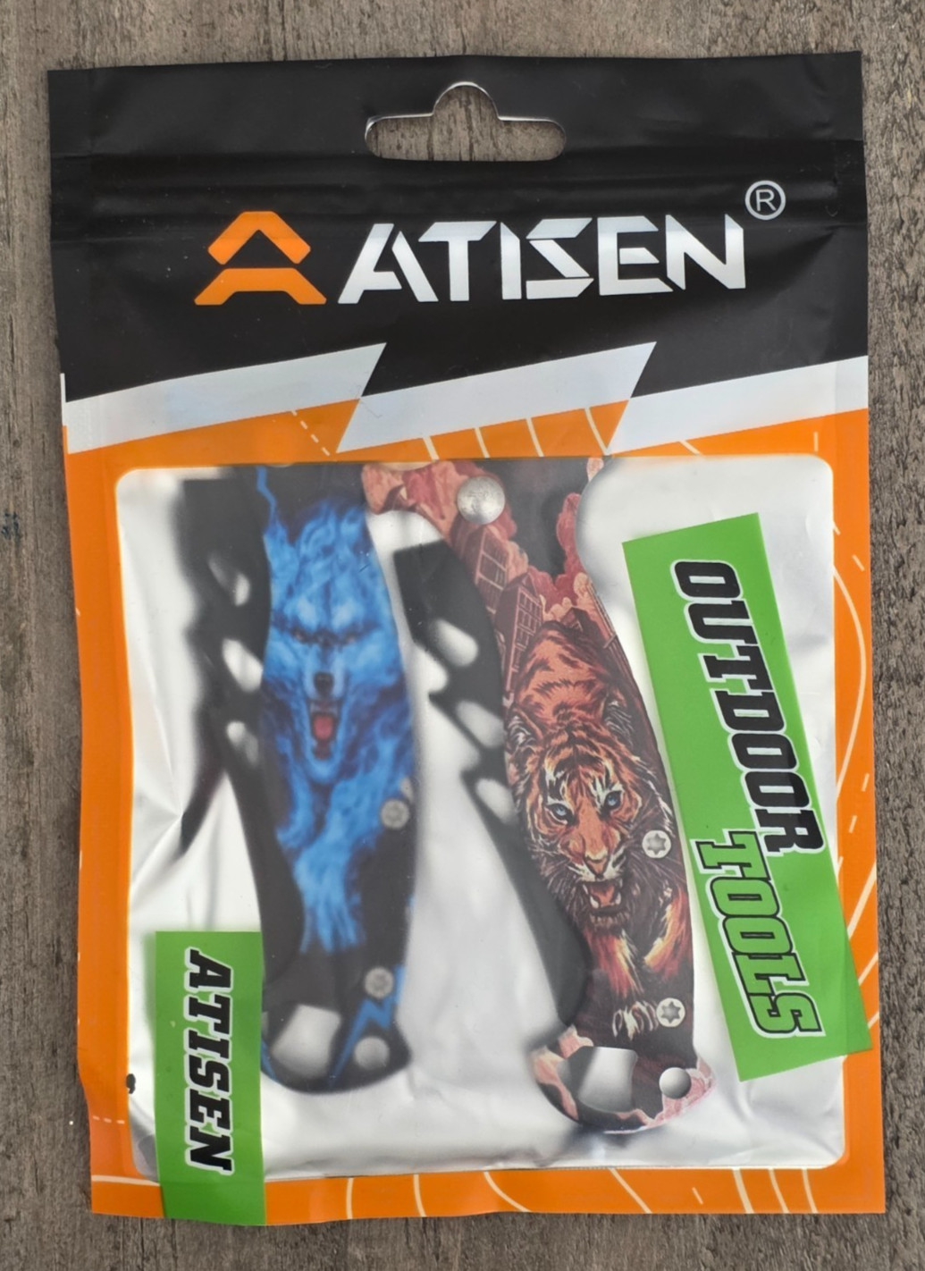 Atisen Fishing Tool Outdoor Themed Folding Knife Pack of 2