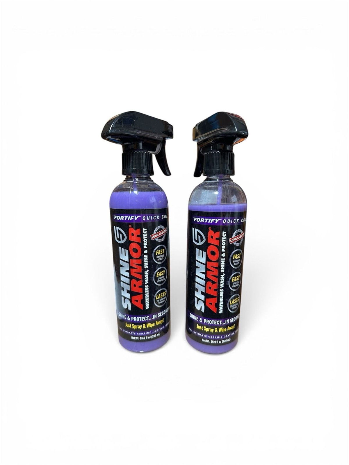 Shine Armor Fortify Quick Coat Ceramic Coating Waterless Wash & Wax - 2 Pack 16o