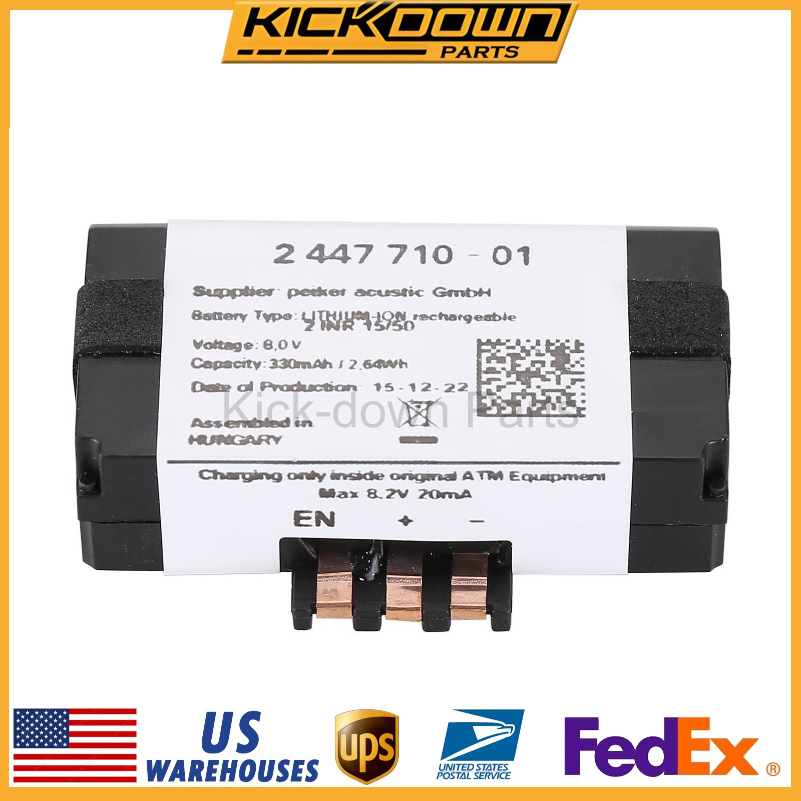 2.64Wh 330mah Emergency Battery For BMW Battery 84102447710 84-10-2-447-710