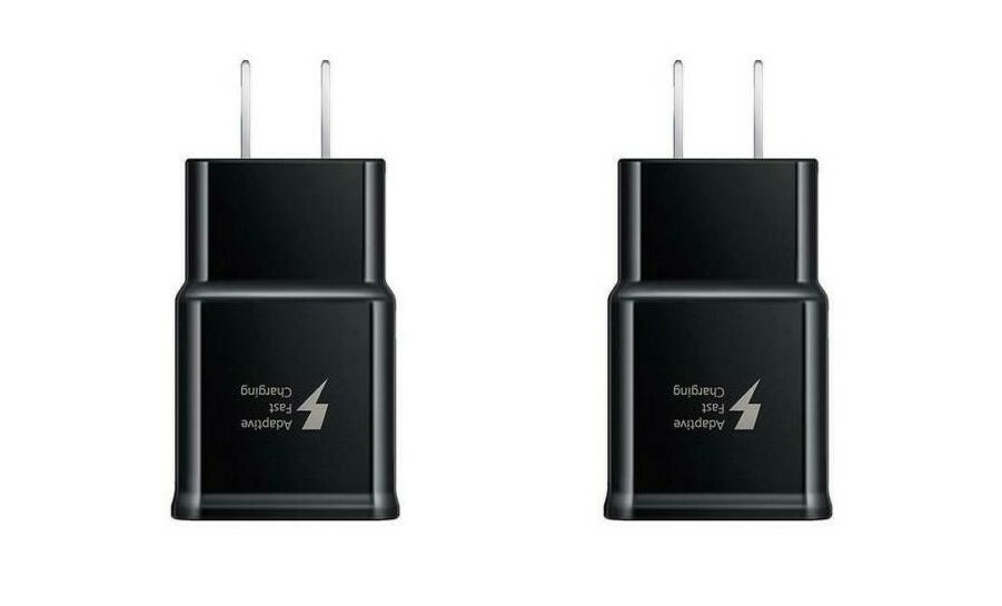 2x ADAPTIVE FAST CHARGING WALL CHARGER ADAPTER FOR SAMSUNG S7 S8 S9 Note 8 9 10