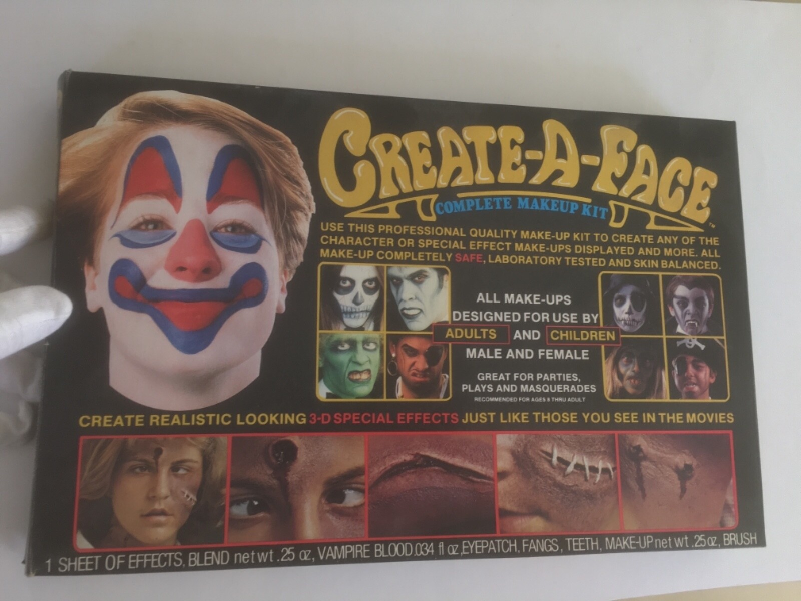 Create-A-Face 3D Special Effects Complete Makeup Kit 1985 Numbered Vintage RARE
