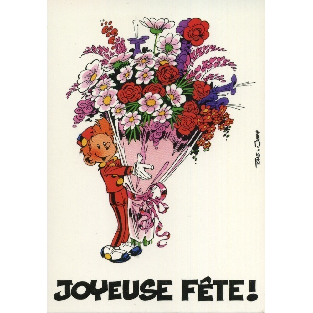Postcard Tome and Janry Spirou, Merry Party! (10x15cm)