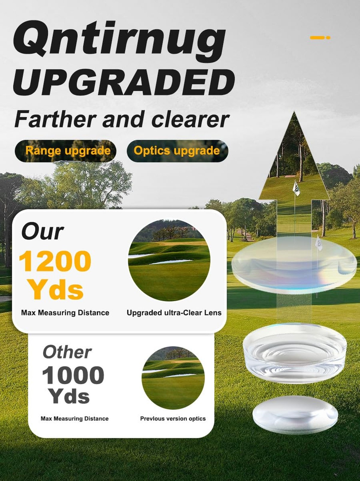 Golf Laser Rangefinder with Slope,7X Magnification Range Finder Golf for Hunt...