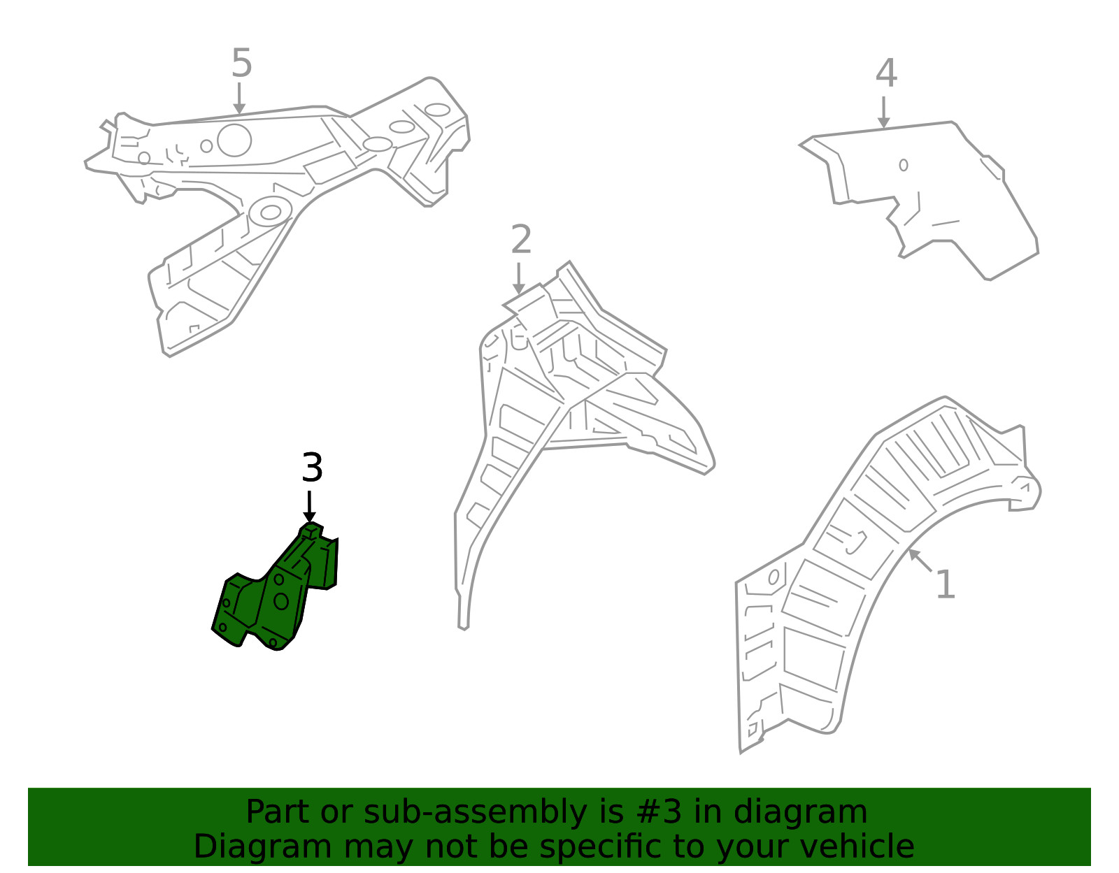 Genuine Nissan Quarter Panel Extension 76708-JF00A