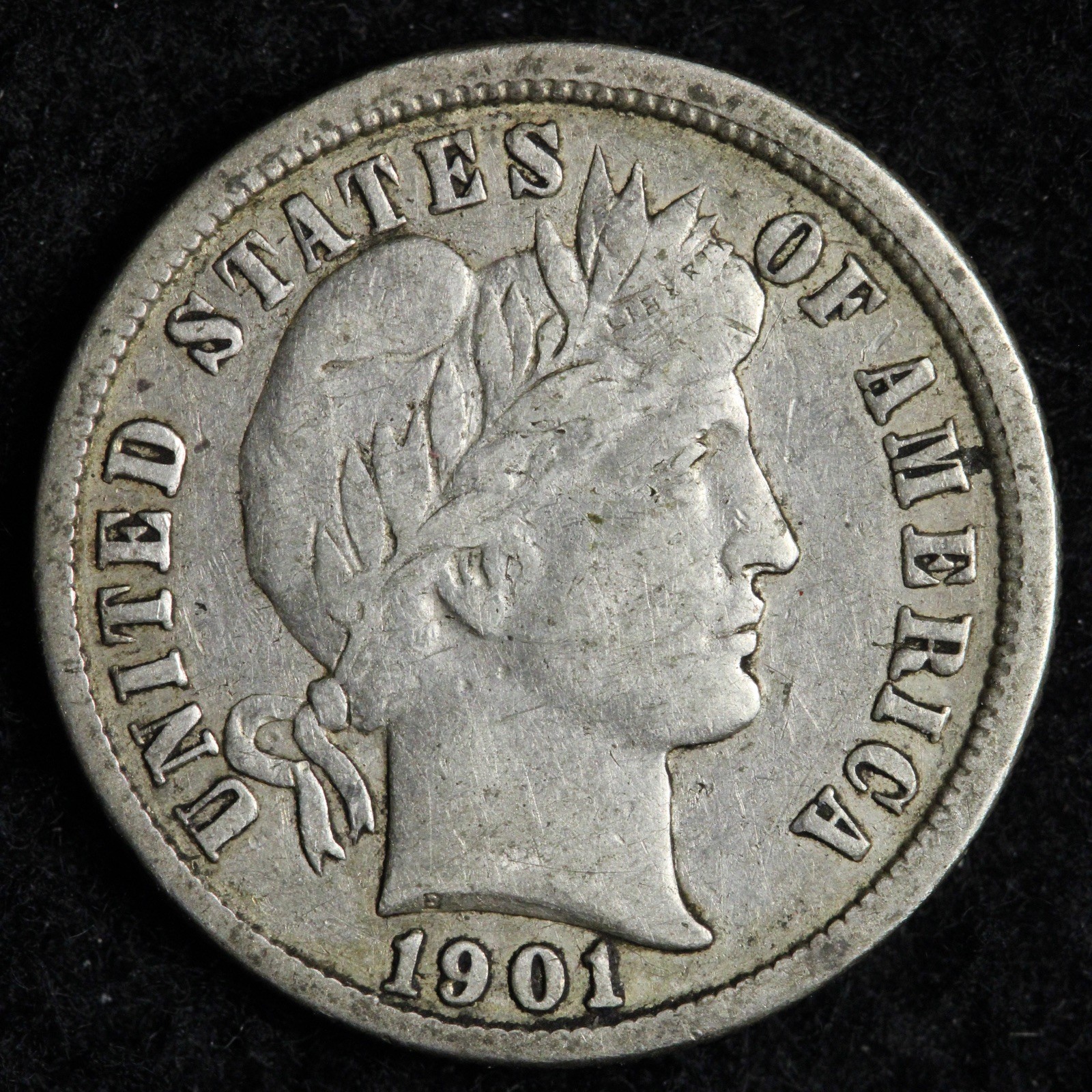1901-O Barber Silver Dime XF E210 SACL