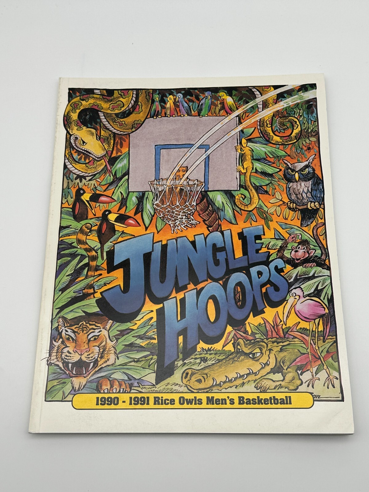 1990-91 Rice Basketball Jungle Hoops Media Guide Vintage NCAA Sports Memorabilia
