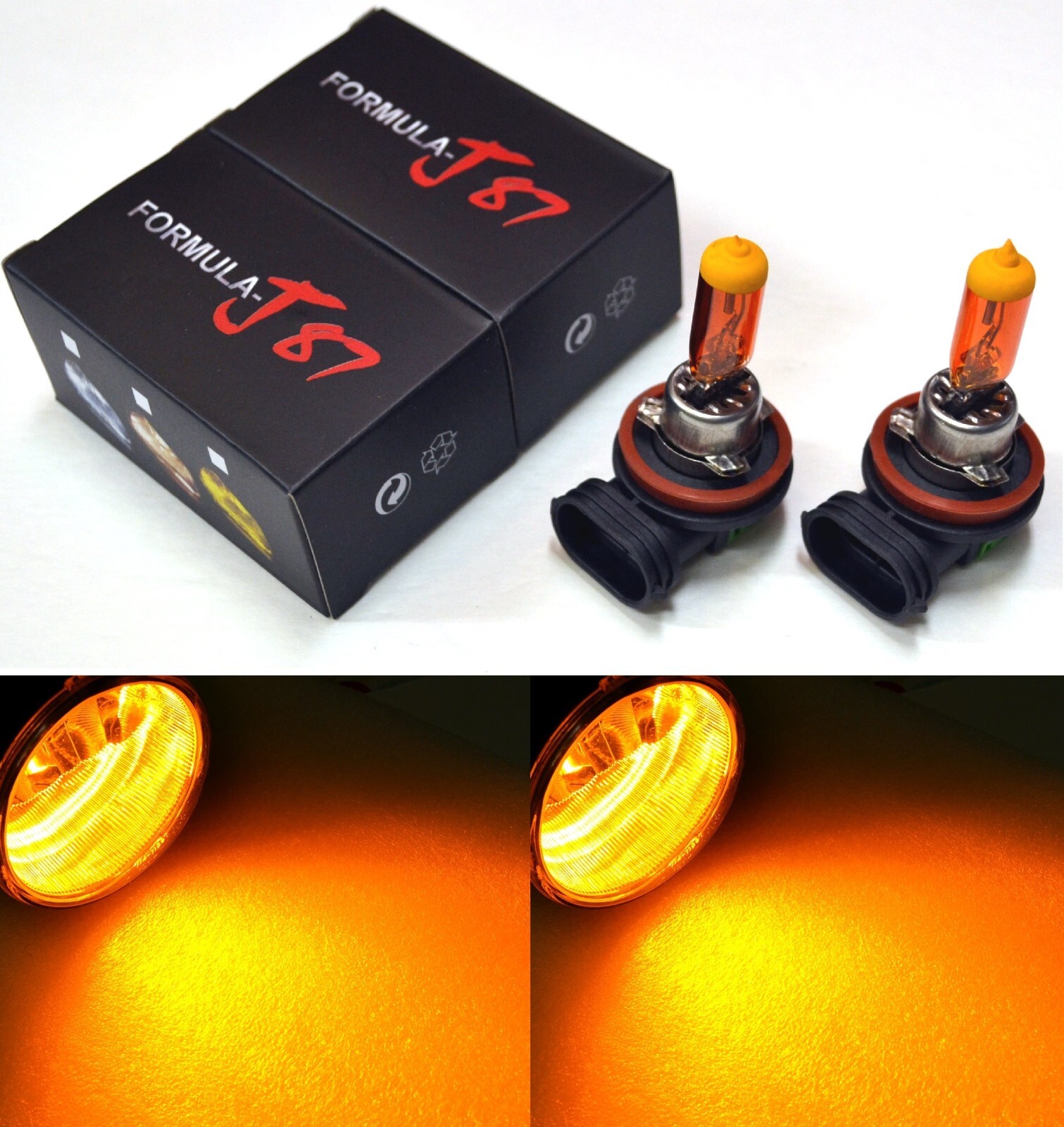 Halogen H16 64219 19W Orange Amber Two Bulbs Fog Light Replacement OE Lamp Stock
