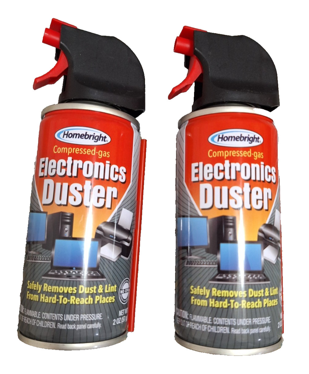 Air Duster Cans Computer Keyboard Spray Electronics 2 oz. New 2 Pack