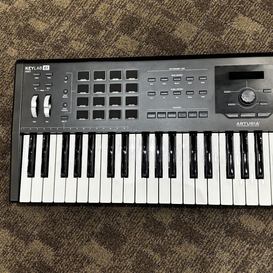 Arturia KeyLab 61 MkII Black 61-Key MIDI Keyboard Controller w/ Box Tested