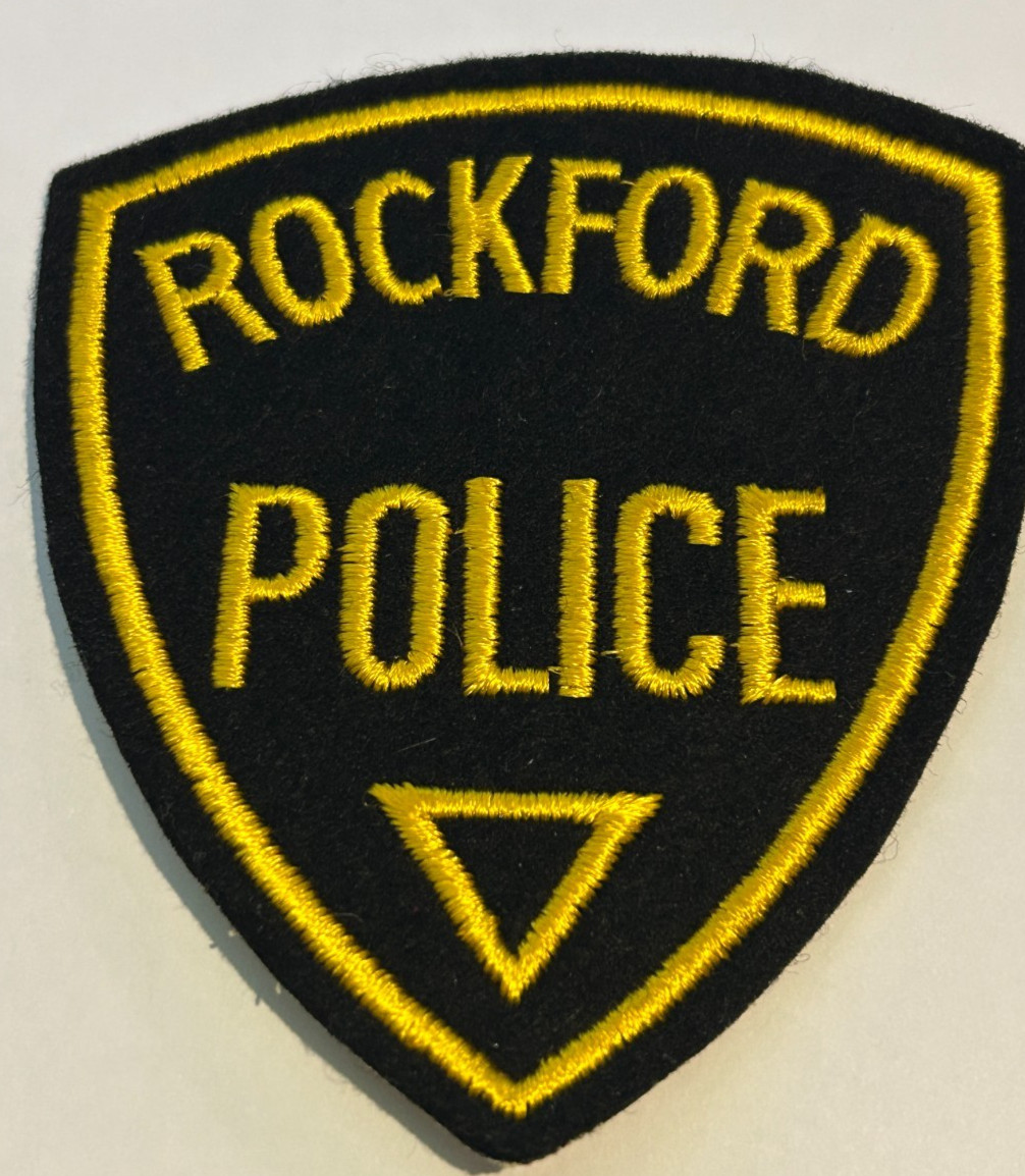Vintage Rockford Illinois Police Felt Patch Unused