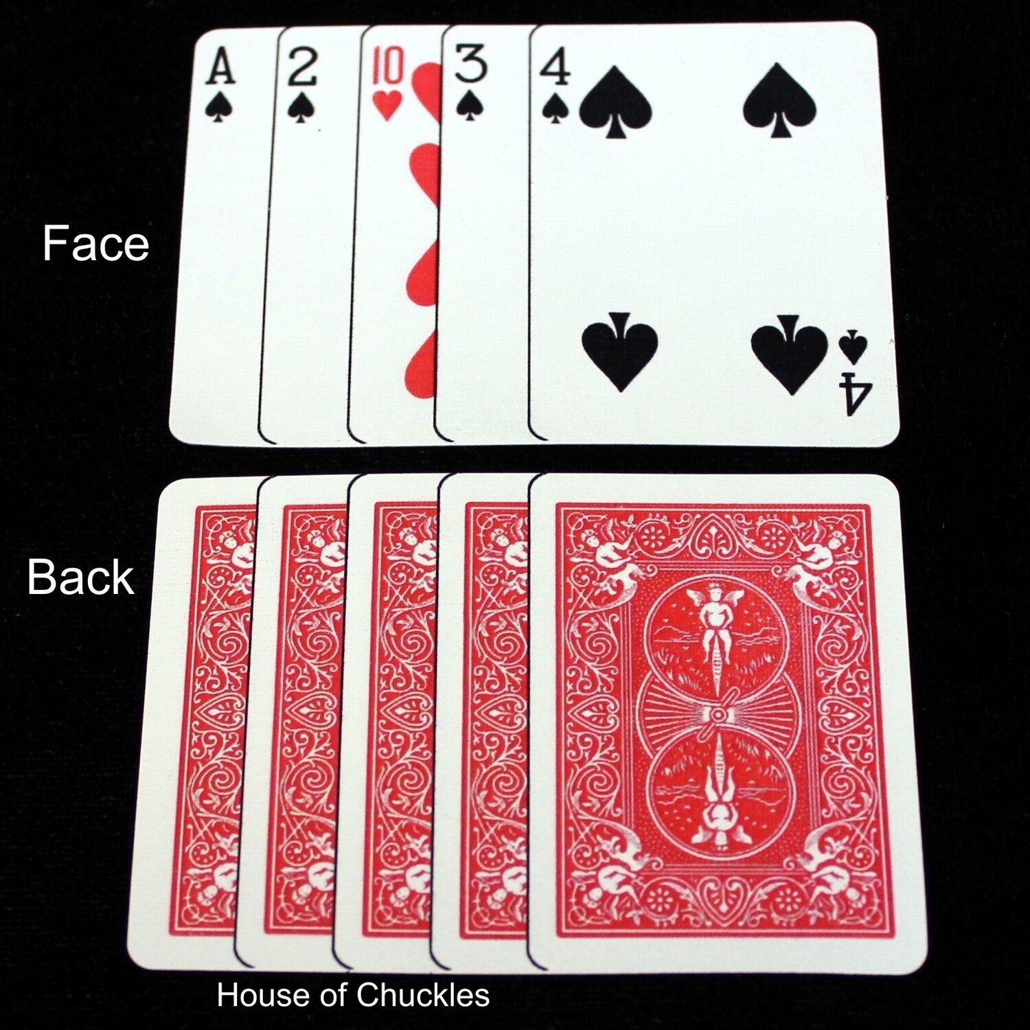 Clip Card #2, Bicycle Printed Gaff Card, Red
