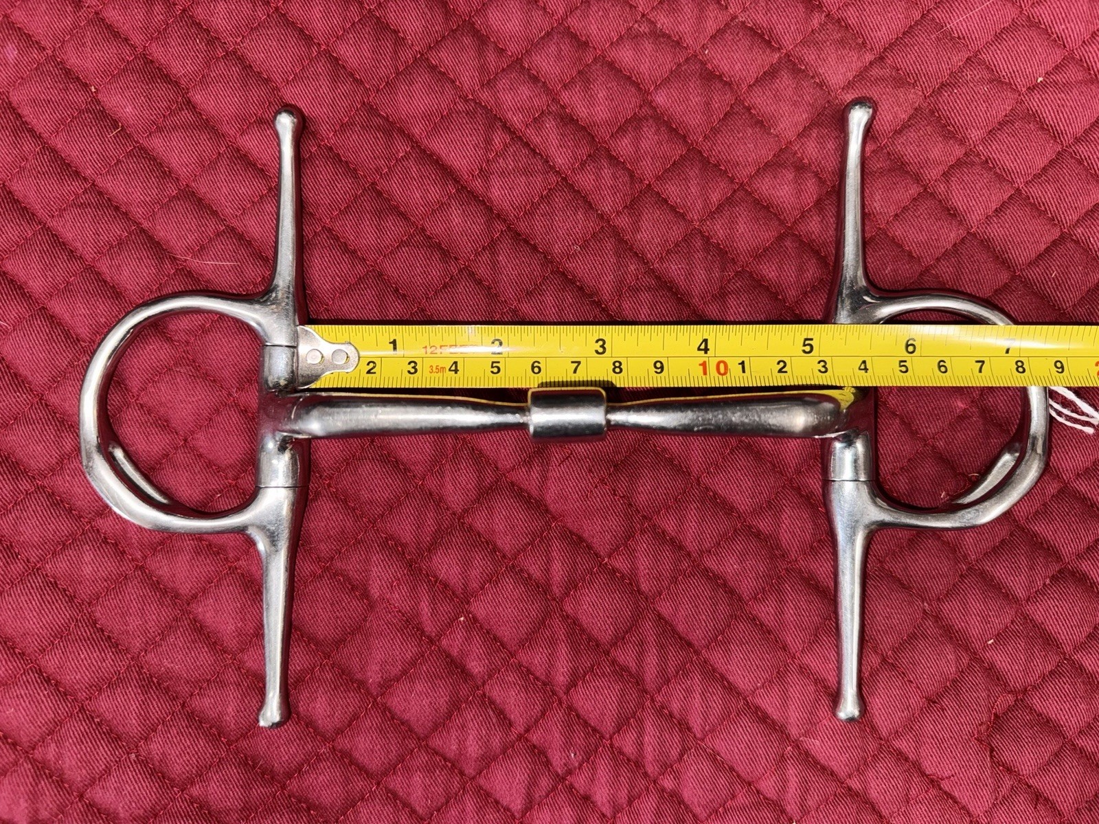EUC 5" Myler Full Cheek  Snaffle With Hooks copper in lay