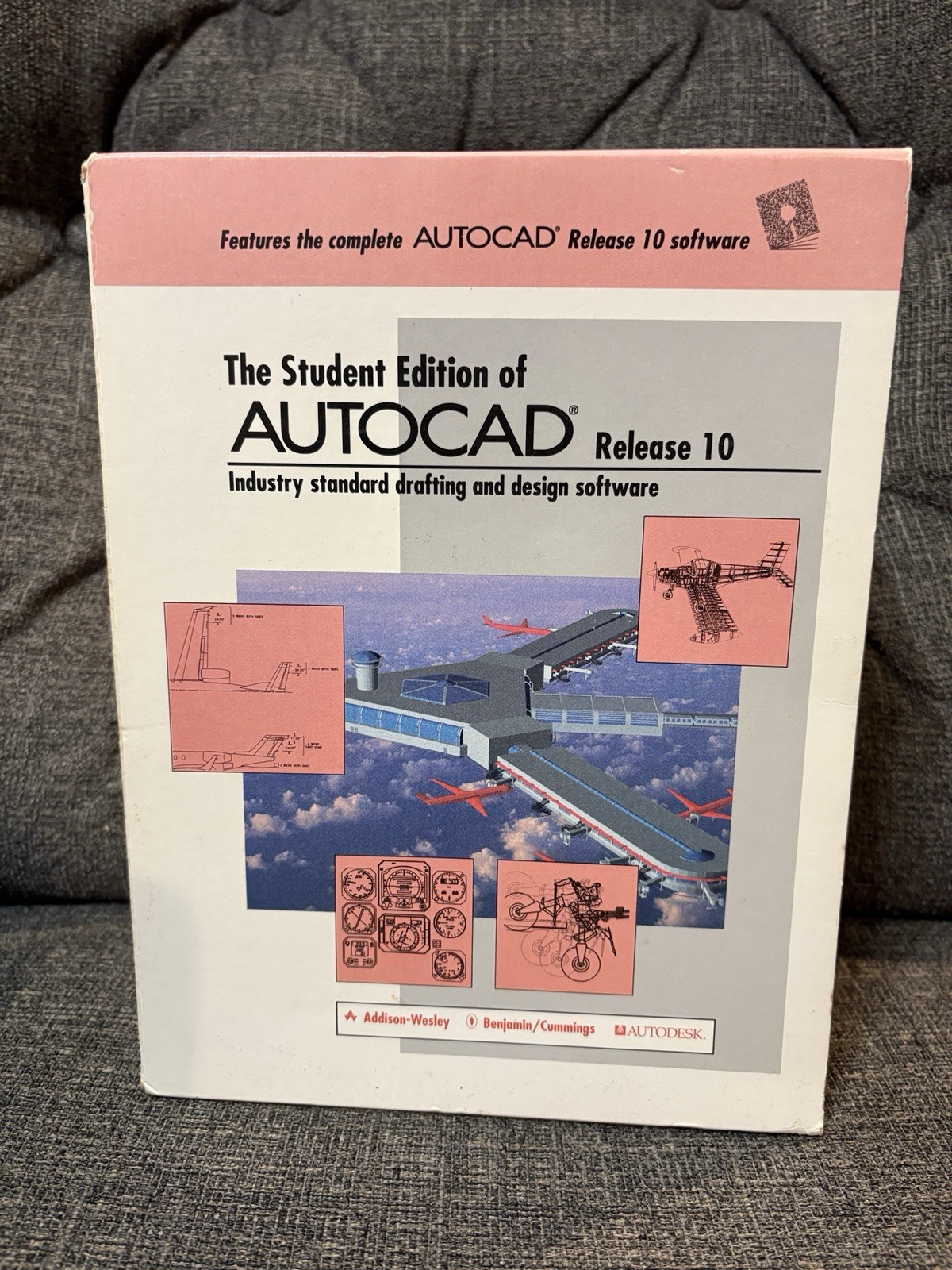 AUTODESK AUTOCAD Release 10, Manual, Guides, 3.5" Floppy Disks, Original Box