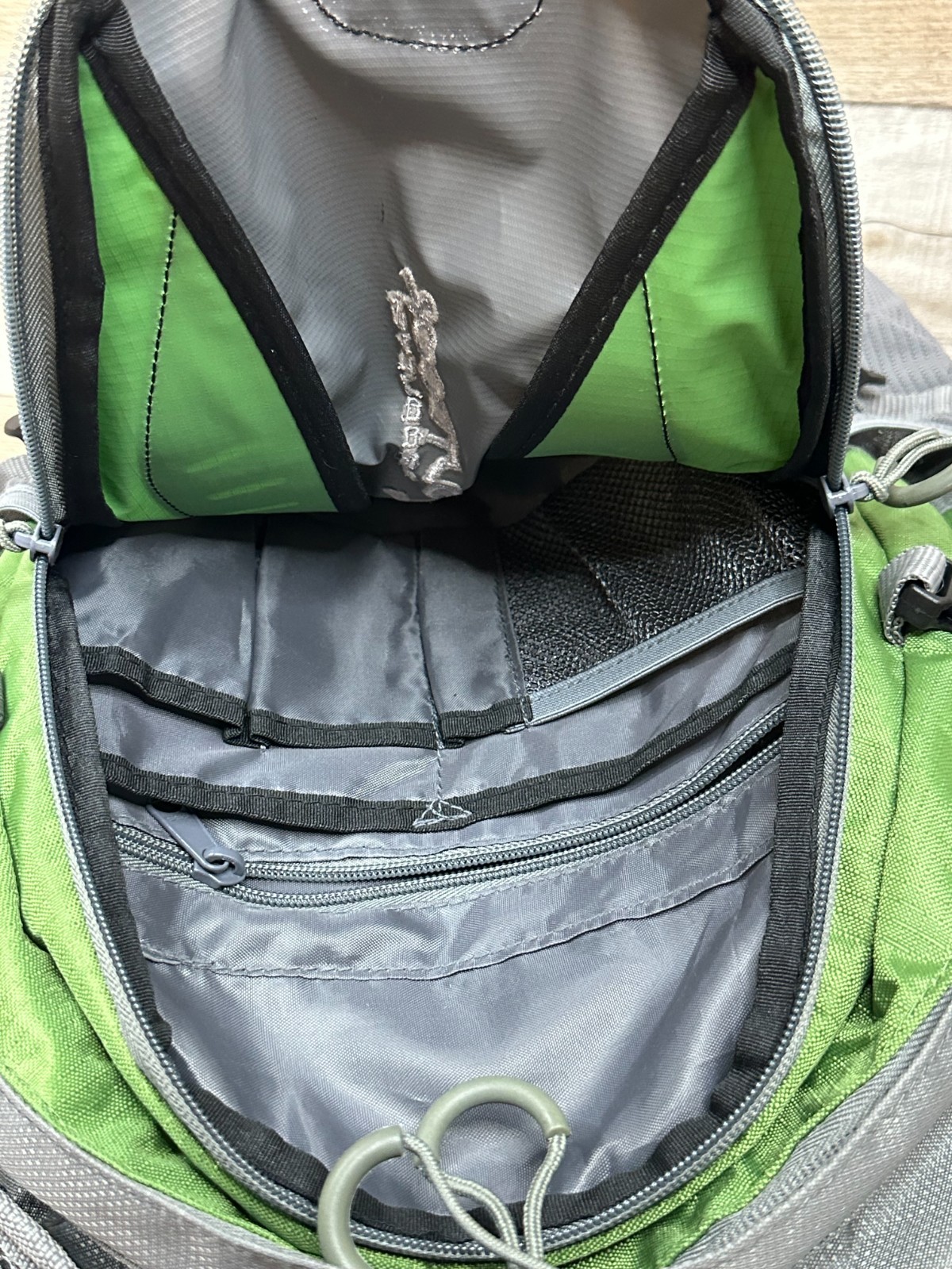 Outdoor Products Backpack Multi Pockets Green Hydration Backpack No Bladder 18"
