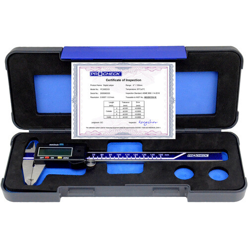 6" Electronic Calipers Case Precision .001" Measuring Tool Certified EDC6