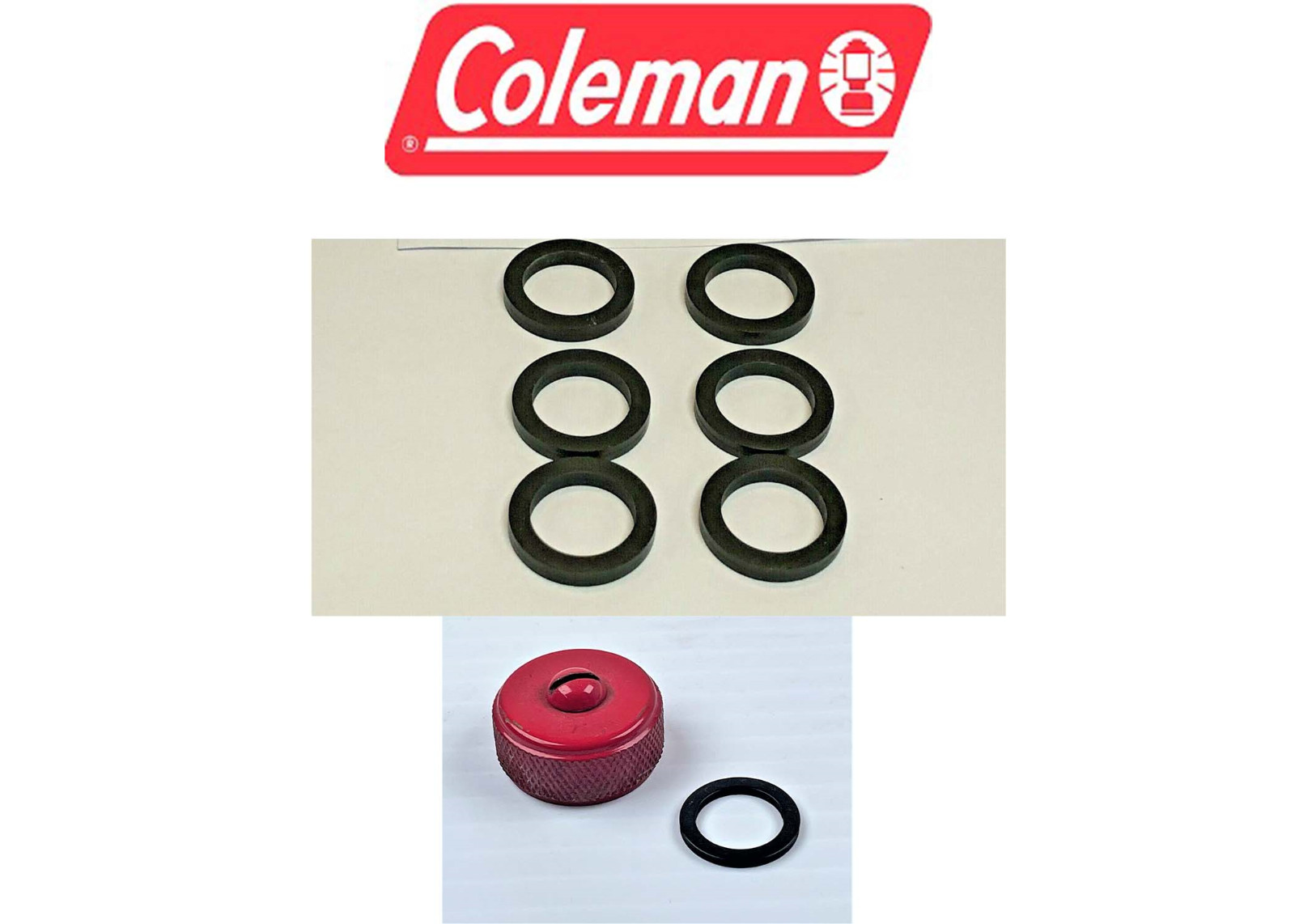 Coleman Lantern Stove Fuel Cap Seal, for the Three Piece Fuel Caps (6) Set, S41