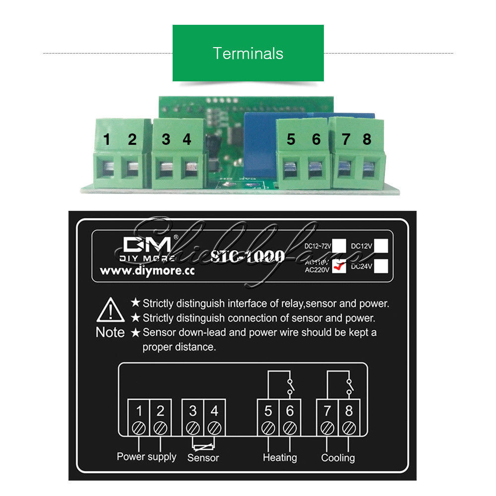 110-220V Digital Temperature Controller Temp Sensor Thermostat Control STC-1000