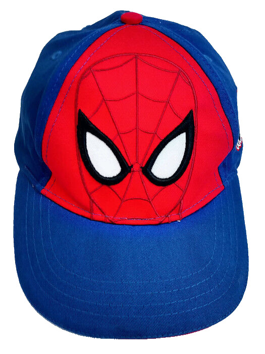 Ultimate Spider-Man Marvel Youth Hat Hook & Loop Adjustable Cap Blue Red