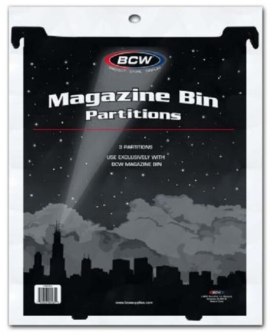 X6 BCW Bin Extra Partitions For Magazine & Documents Plastic Black Storage Deal