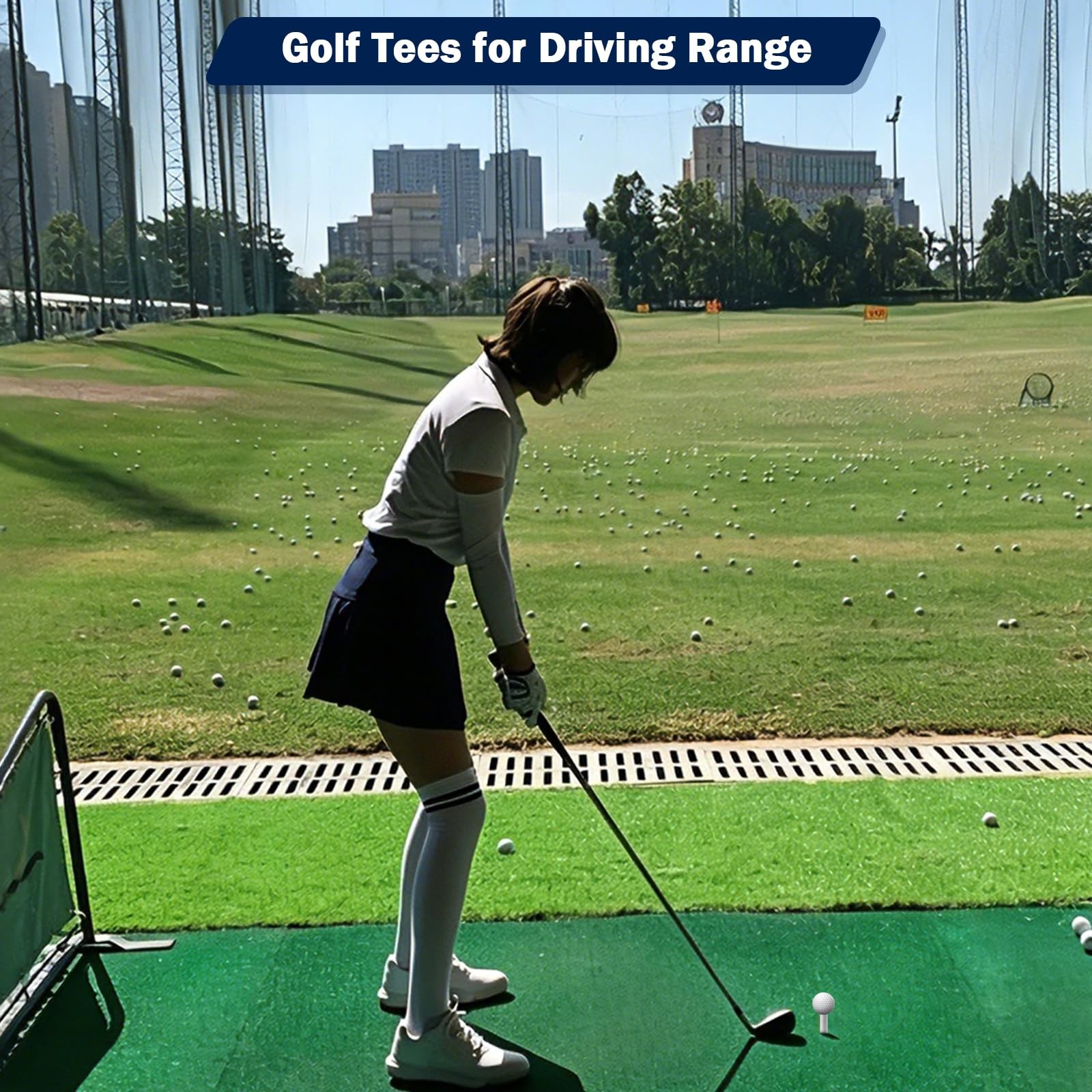 Rubber Golf Tees for Mats - Golf Tees for Indoor Simulators Driving Range Out...