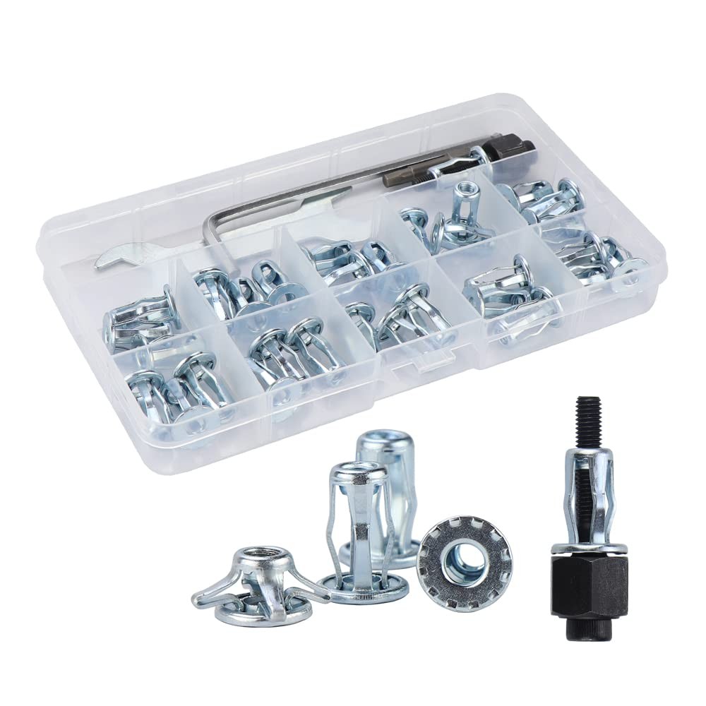 1/4 Jack Nut with Installation Tool Threaded Insert Nuts Nutserts black