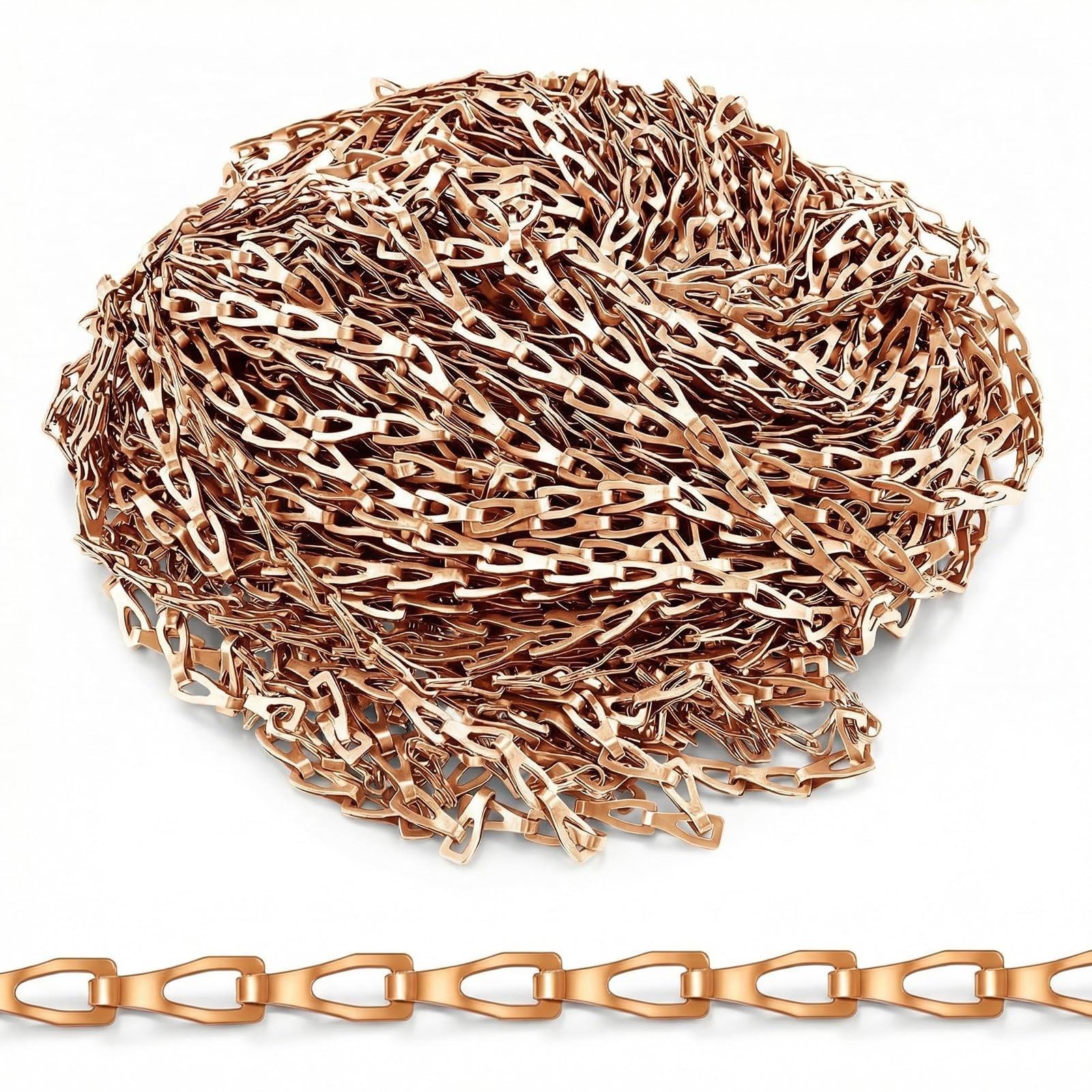 Frienda Tool Chain Sash Copper #8, Low Carbon Steel Sash Chain, 100 ft, 75 Lb...