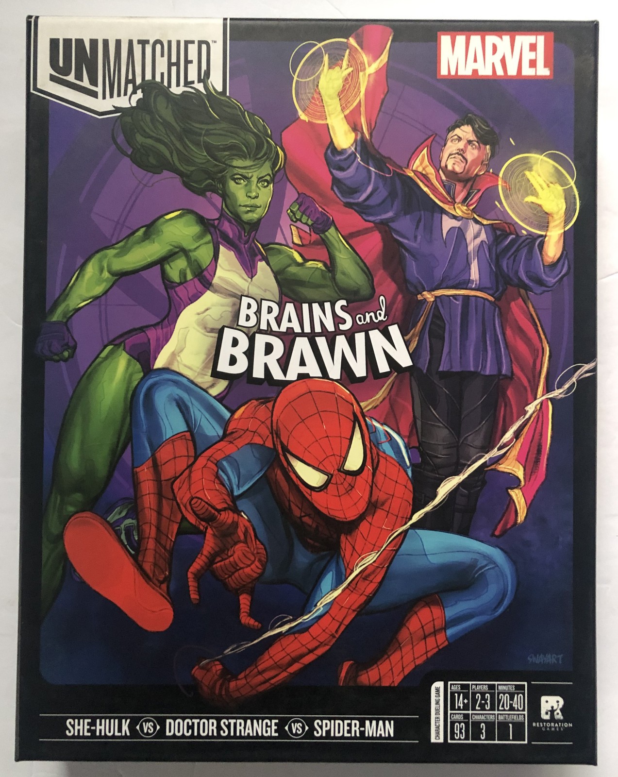 UNMATCHED: BRAINS and BRAWN (2023) Unpunched pieces, sealed cards