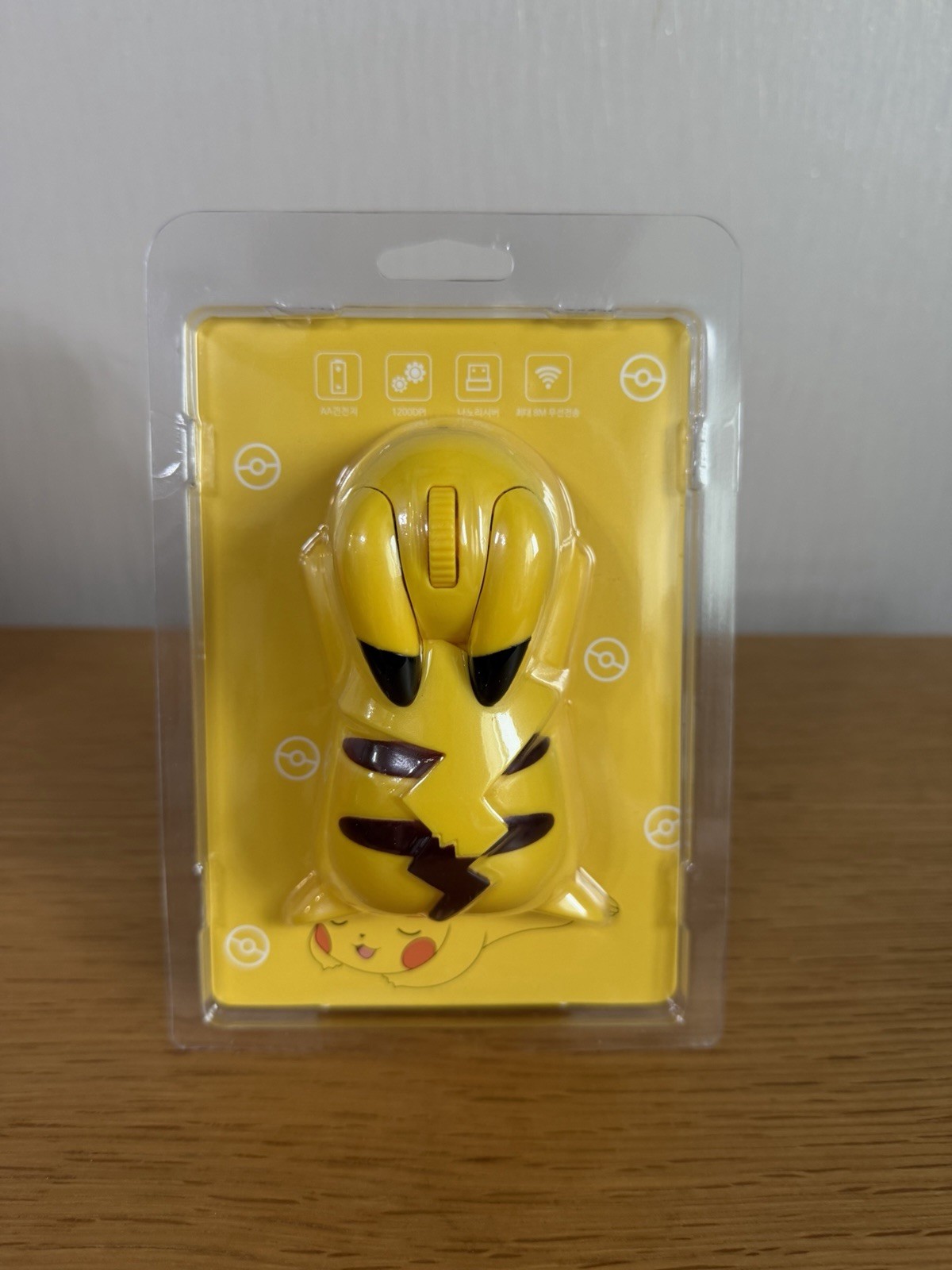 Pokemon Pikachu Wireless Mouse 1200 DPI Bluetooth 5.2 Dual Mode Office NEW