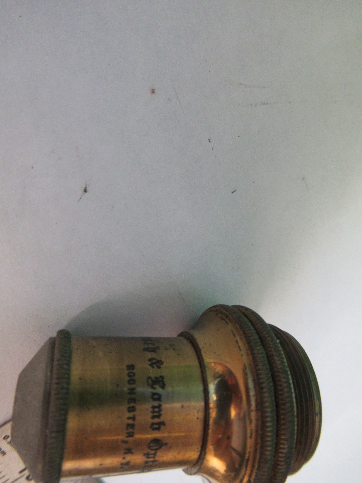 ANTIQUE BAUSCH LOMB BRASS OBJECTIVE LENS MICROSCOPE PART AS PICTURED Y4-FT-80