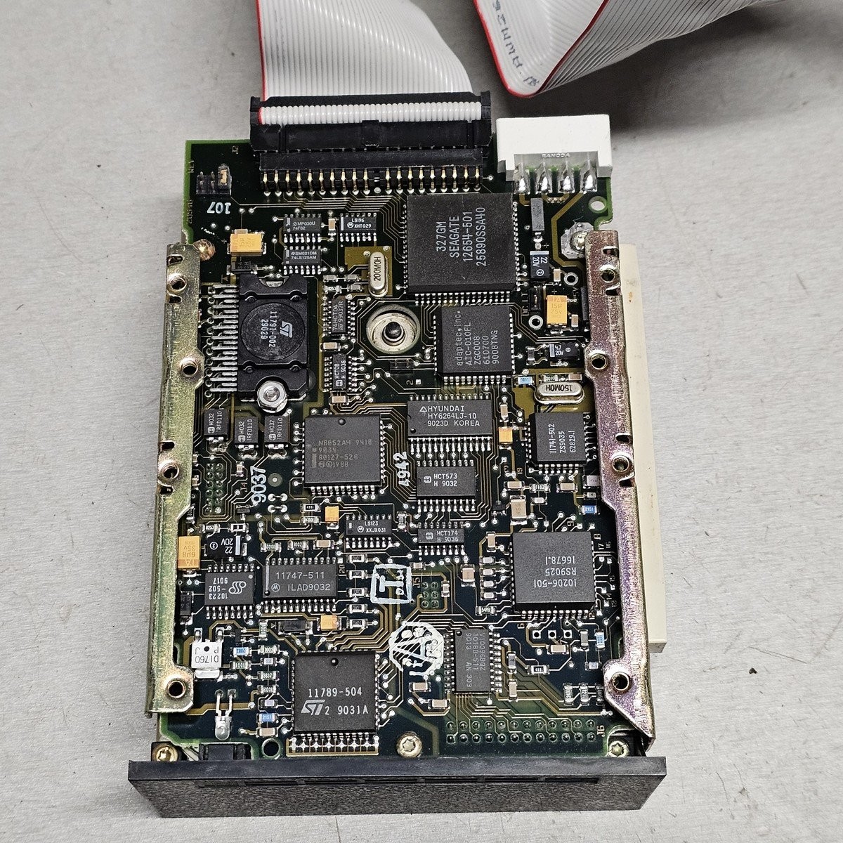 Seagate ST-157A 44MB IDE Hard Drive with ISA Controller Card & Cable (Untested)