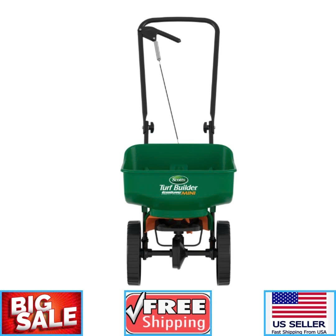 Turf Builder Edgeguard Mini Broadcast Spreader for Seed,Fertilizer,Salt,Ice Melt