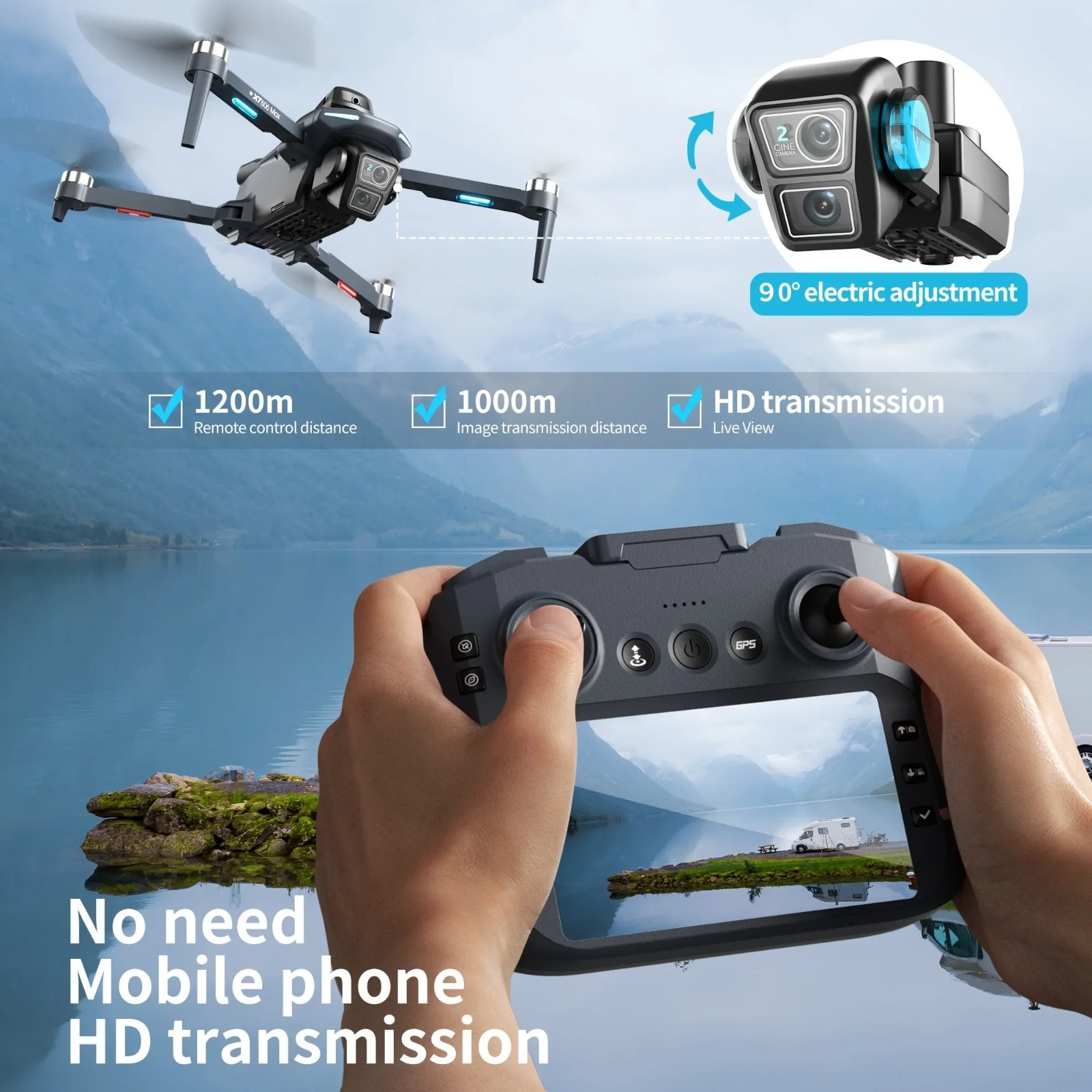 Lenovo XT606 MAX GPS Drone 4k Professional 8K HD Camera