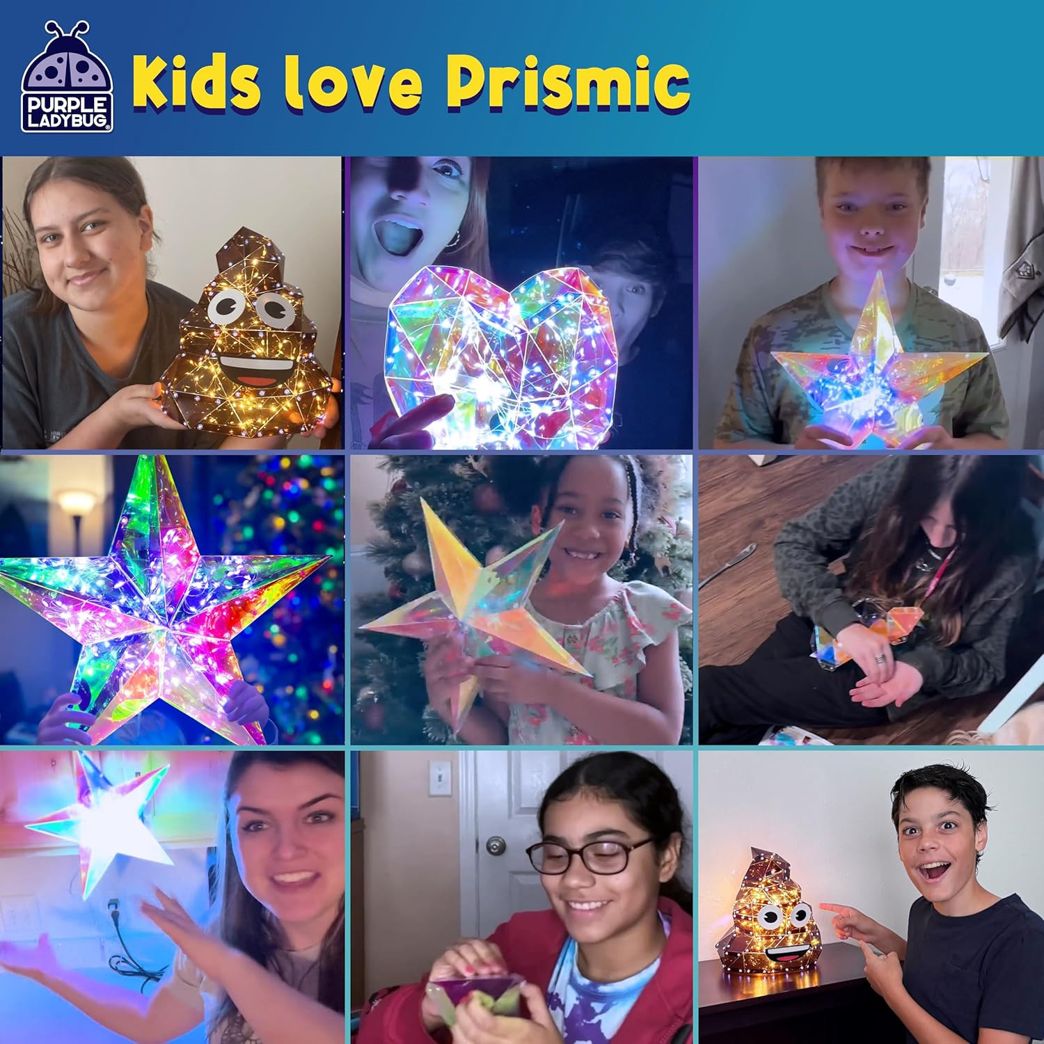 Prismic Star Lantern Craft Kit - Room Light Decoration, Gifts for 8 9 10 11 12-1