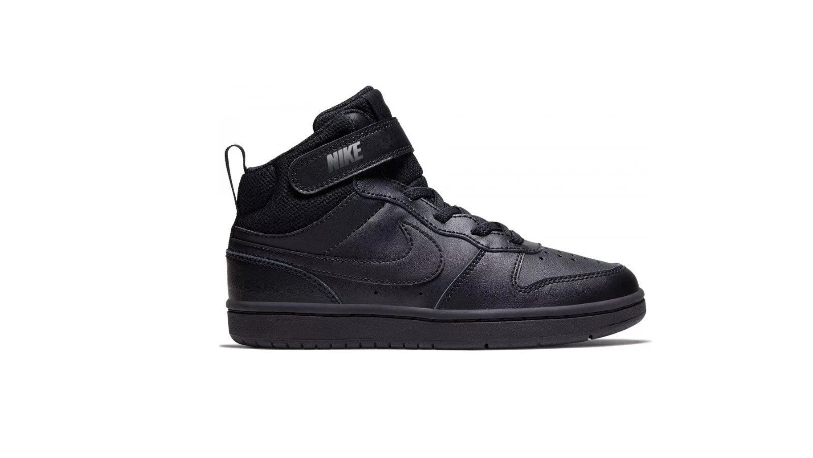 Little Kid's Nike Court Borough Mid 2 (PSV) Triple Black CD7783 001